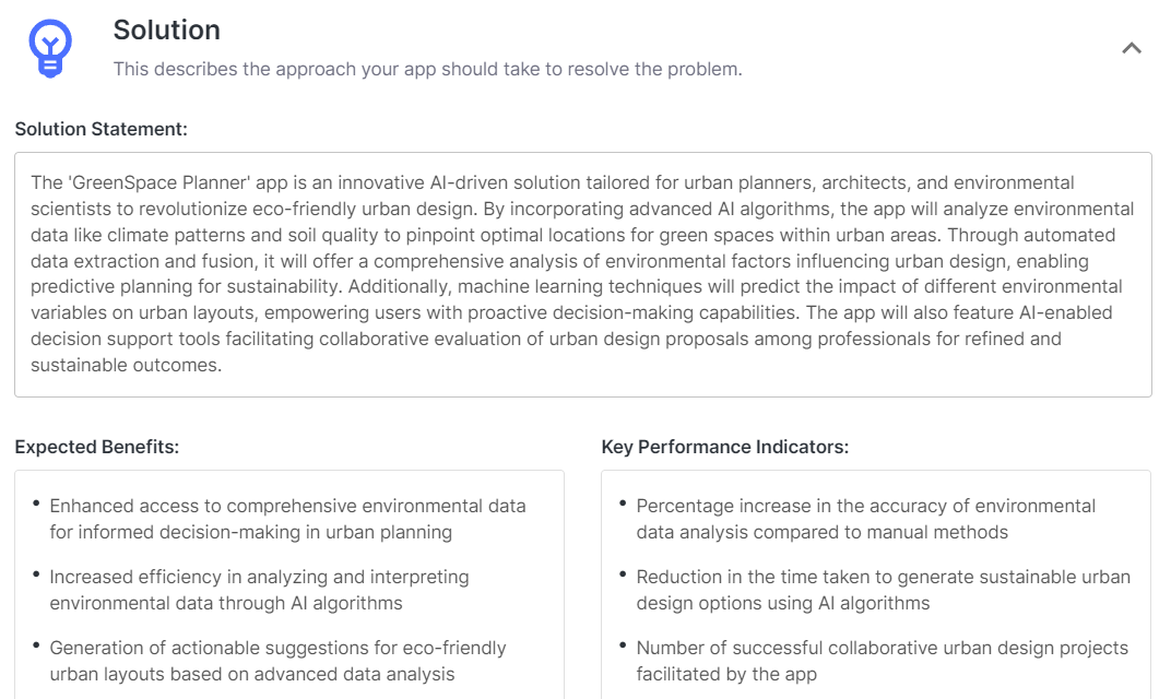 Solution statement