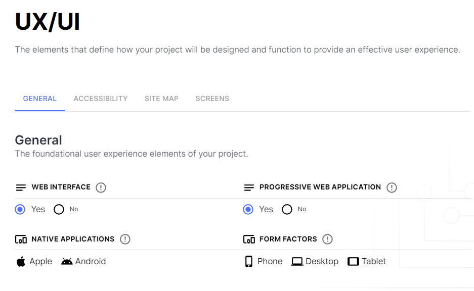 Requirements UX UI